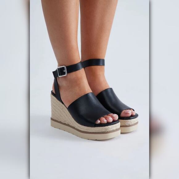 A042-A • Cloud Feel Hampton Espadrille Wedge Sandal with Ankle Strap - Picture 2 of 5